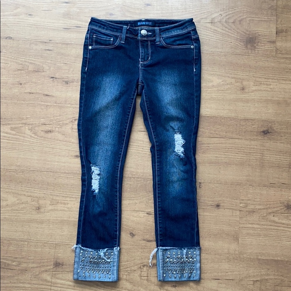 Girls Distressed Skinny Jeans